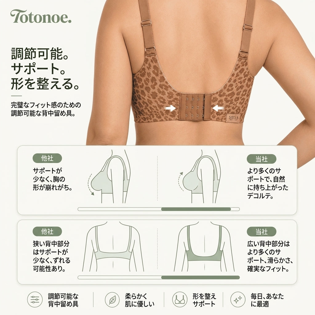 TOTONOE™ | シームレスナイトブラ 3枚セット｜ノンワイヤー・締めつけゼロ