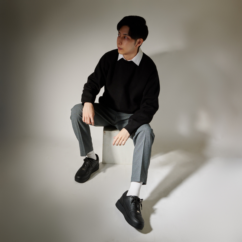 Ayumu スニーカー ブラック｜6.5cm UP
